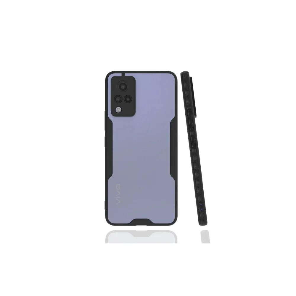 Newface Vivo V21 Kılıf Platin Silikon - Siyah
