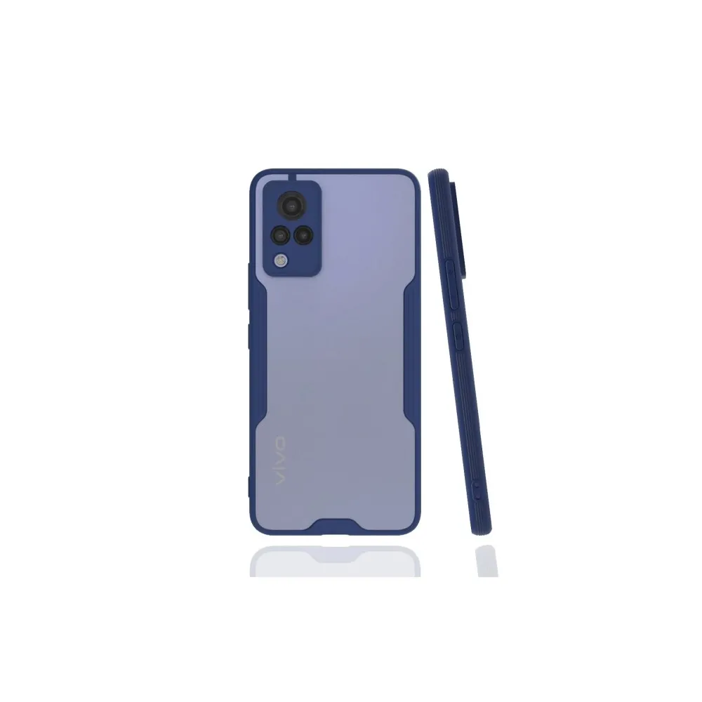 Newface Vivo V21 Kılıf Platin Silikon - Lacivert