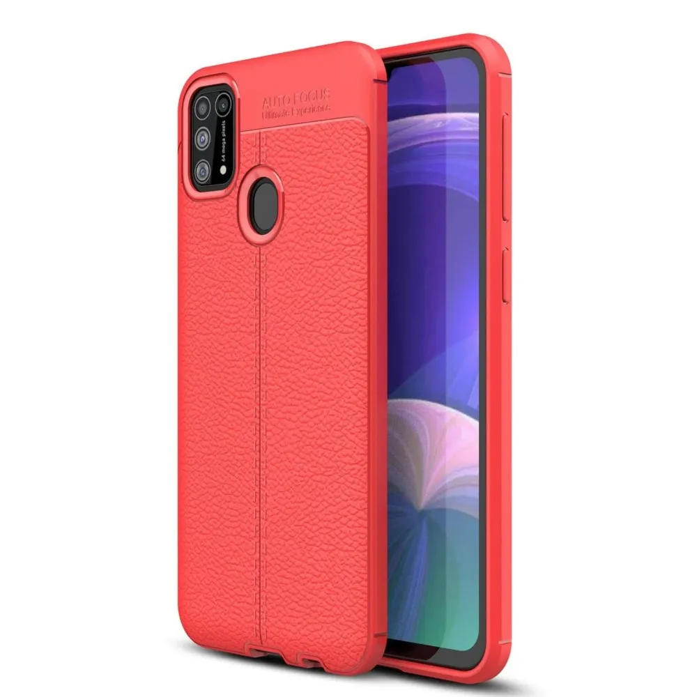 Newface Samsung Galaxy M31 Kılıf Auto Focus Kapak - Kırmızı