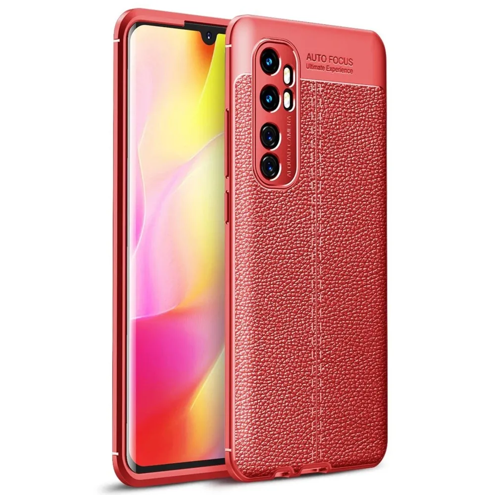 Newface Xiaomi Mi Note 10 Lite Kılıf Auto Focus Kapak - Kırmızı