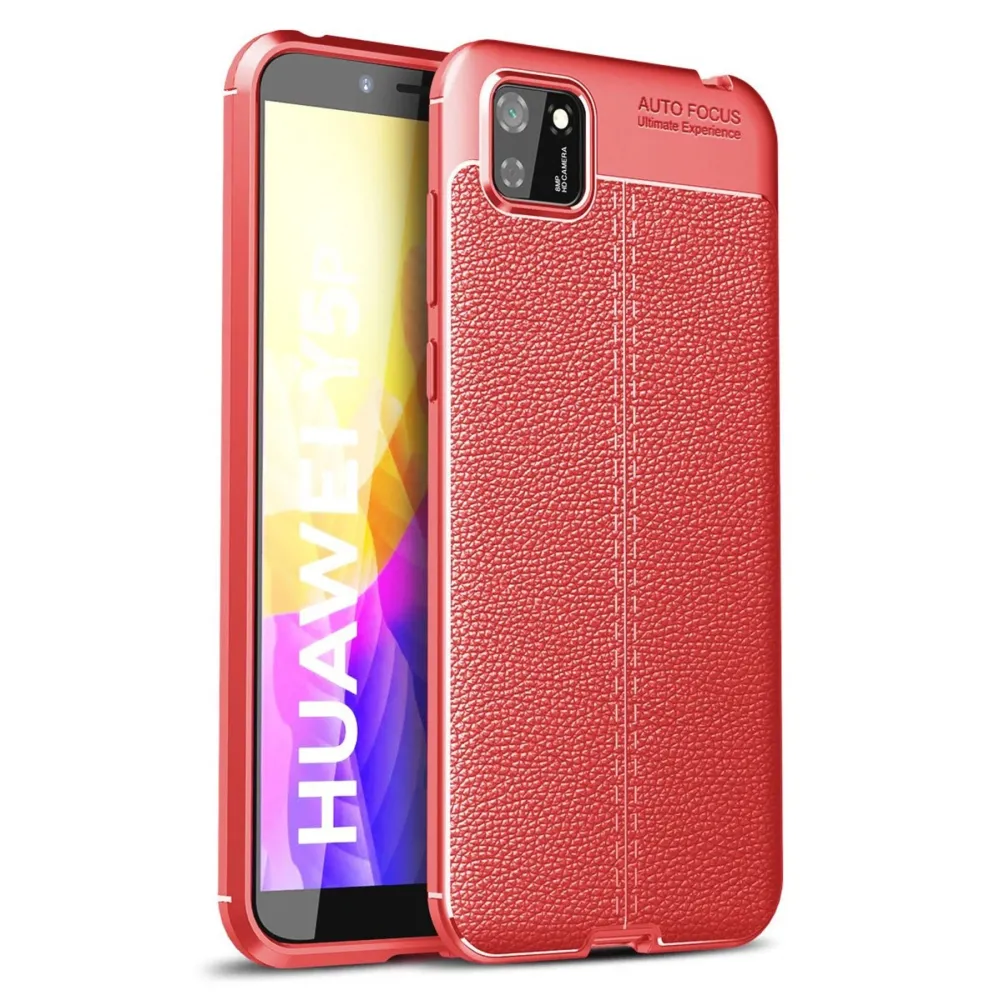 Newface Huawei Y5P Kılıf Auto Focus Kapak - Kırmızı