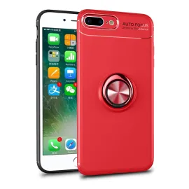 Newface Iphone 7 Plus Kılıf Range Yüzüklü Silikon - Kırmızı