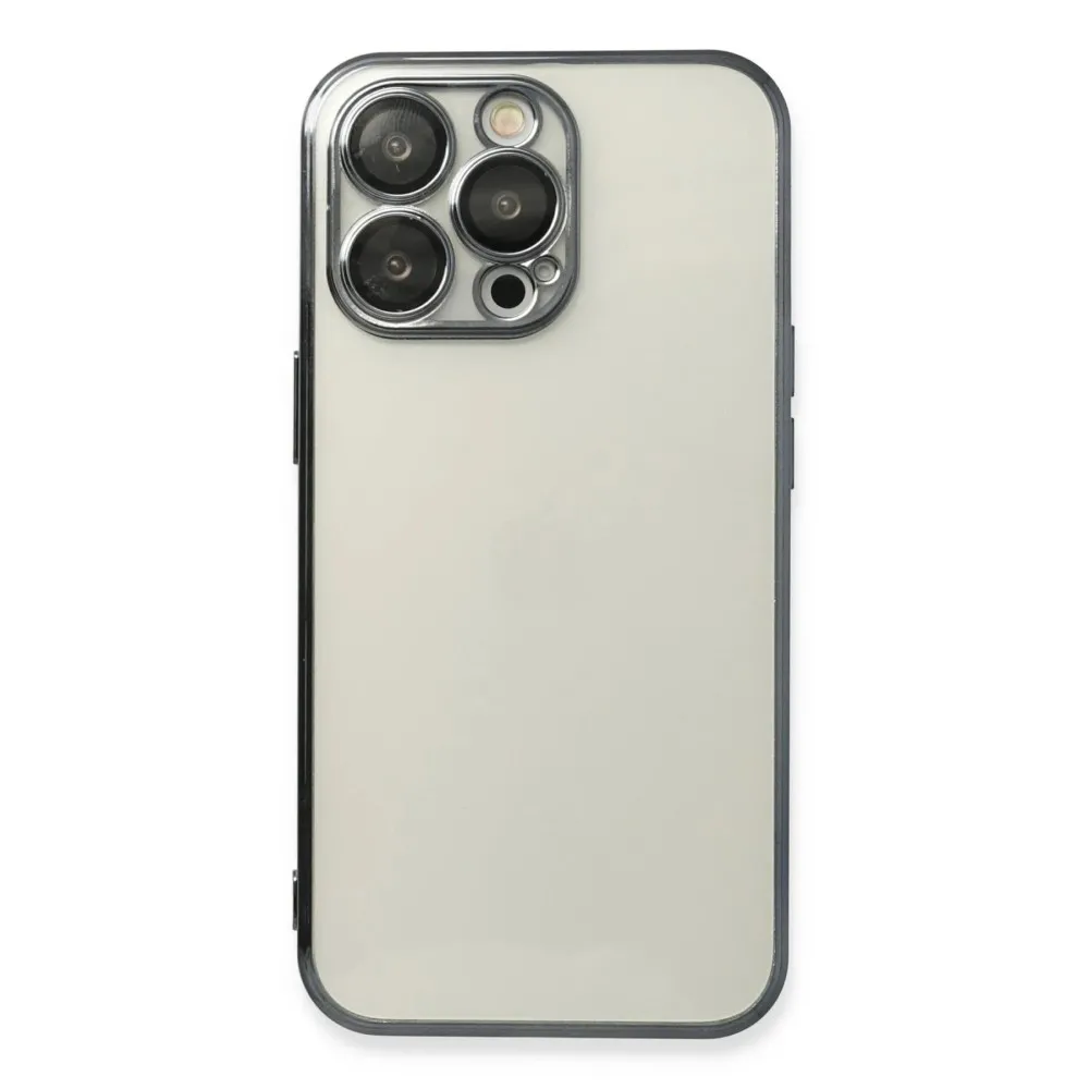 Newface Iphone 13 Pro Max Kılıf Razer Lensli Silikon - Siyah