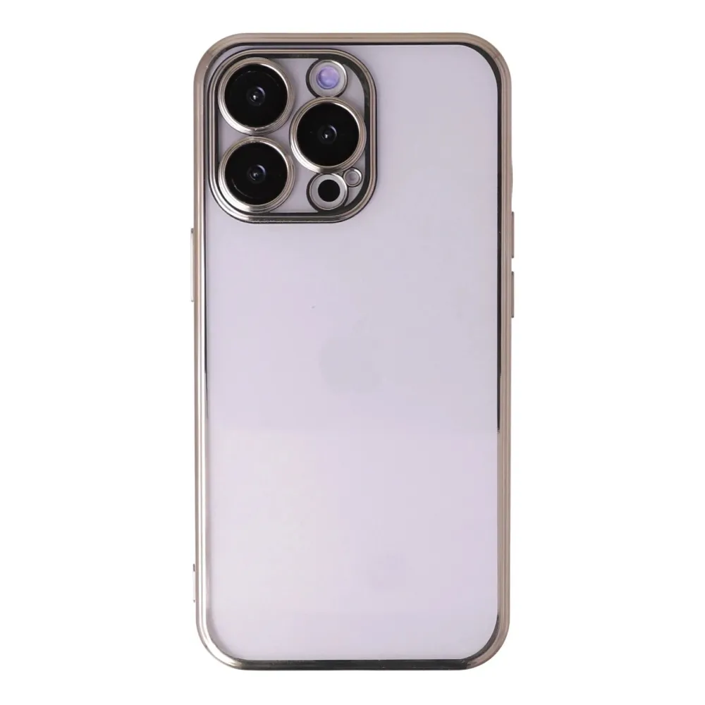 Newface Iphone 13 Pro Max Kılıf Razer Lensli Silikon - Gold