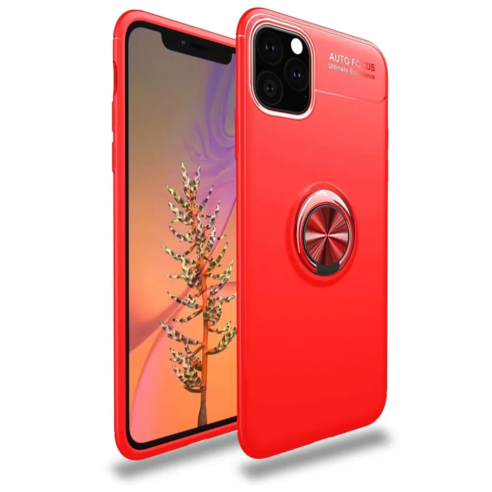 Newface Iphone 11 Pro Kılıf Range Yüzüklü Silikon - Kırmızı