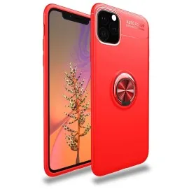 Newface Iphone 11 Pro Kılıf Range Yüzüklü Silikon - Kırmızı
