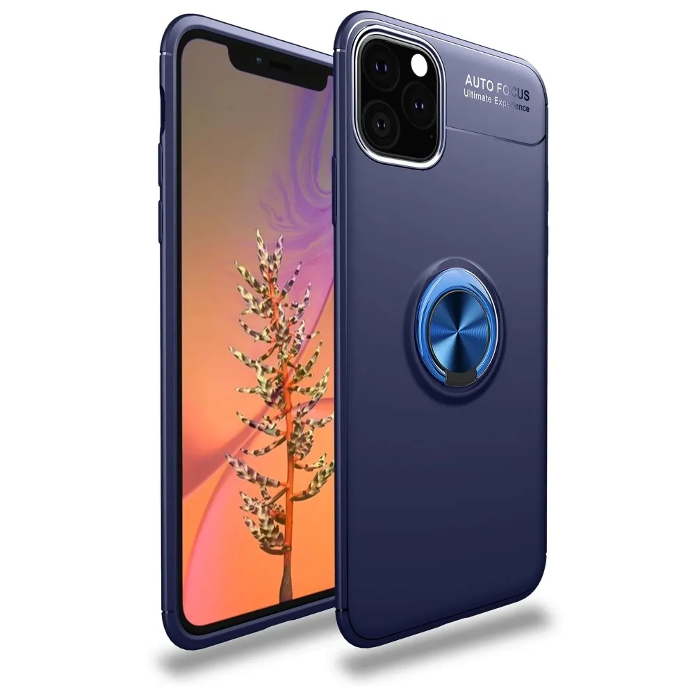 Newface Iphone 11 Pro Kılıf Range Yüzüklü Silikon - Mavi
