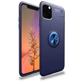 Newface Iphone 11 Pro Kılıf Range Yüzüklü Silikon - Mavi