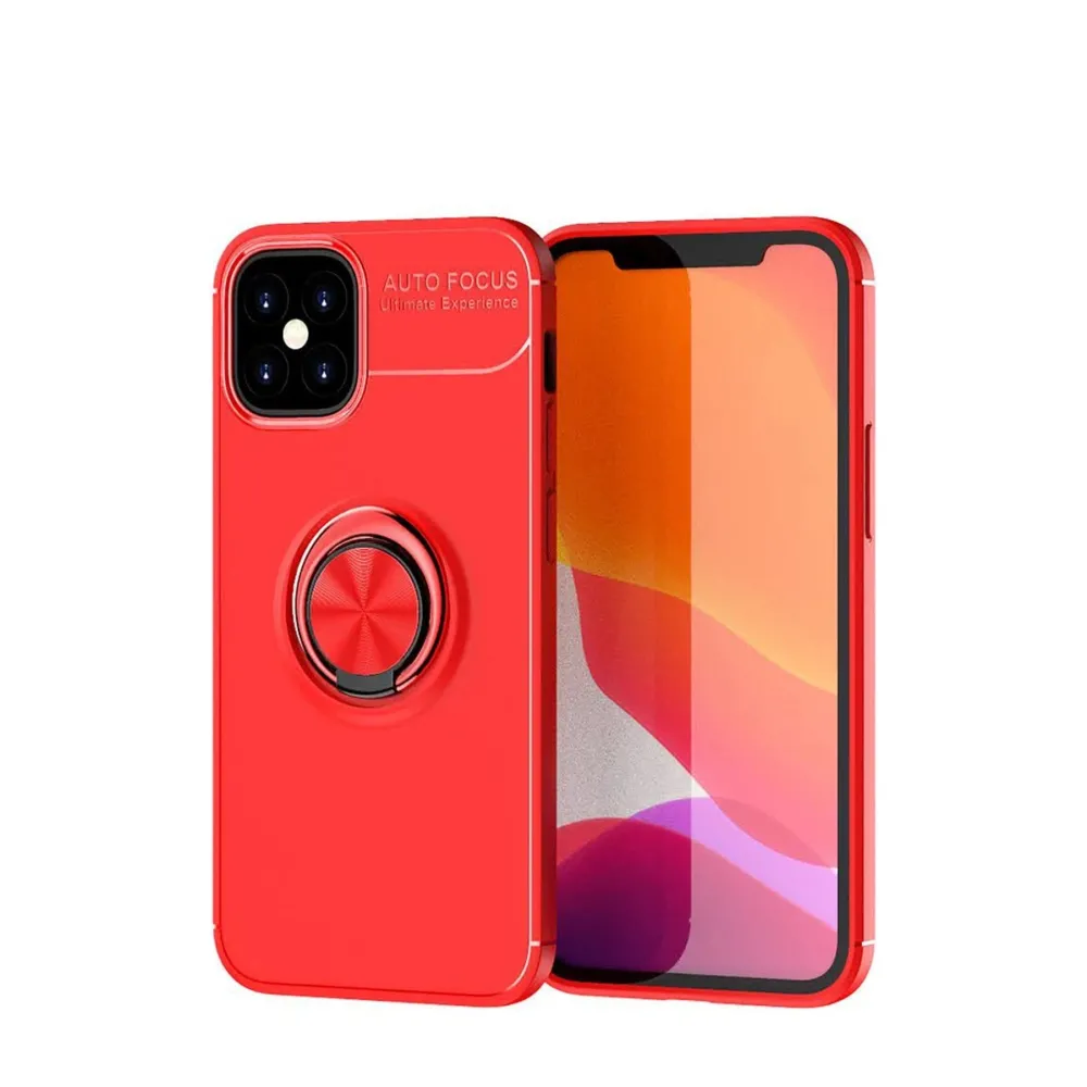 Newface Iphone 12 Mini Kılıf Range Yüzüklü Silikon - Kırmızı