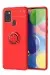 Newface Samsung Galaxy M31 Kılıf Range Yüzüklü Silikon - Kırmızı