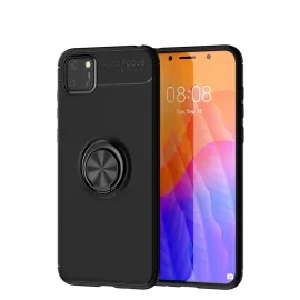Newface Huawei Y5P Kılıf Range Yüzüklü Silikon - Siyah