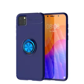 Newface Huawei Y5P Kılıf Range Yüzüklü Silikon - Mavi