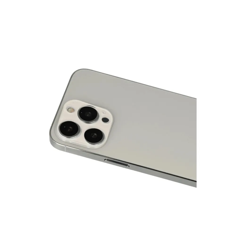 Newface iPhone 13 Pro Max Rainbow Kamera Lens Koruma Cam - Beyaz