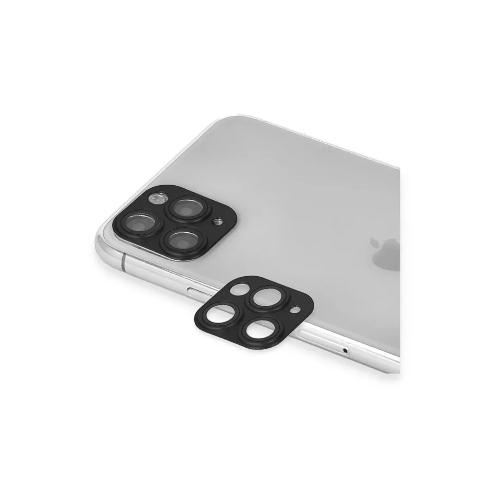 Newface Iphone 11 Pro Max Pers Alüminyum Kamera Lens - Siyah