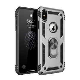 Newface Iphone Xs Max Kılıf Sofya Yüzüklü Silikon Kapak - Gümüş