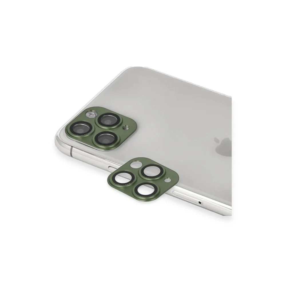 Newface Iphone 11 Pro Max Pers Alüminyum Kamera Lens - Yeşil