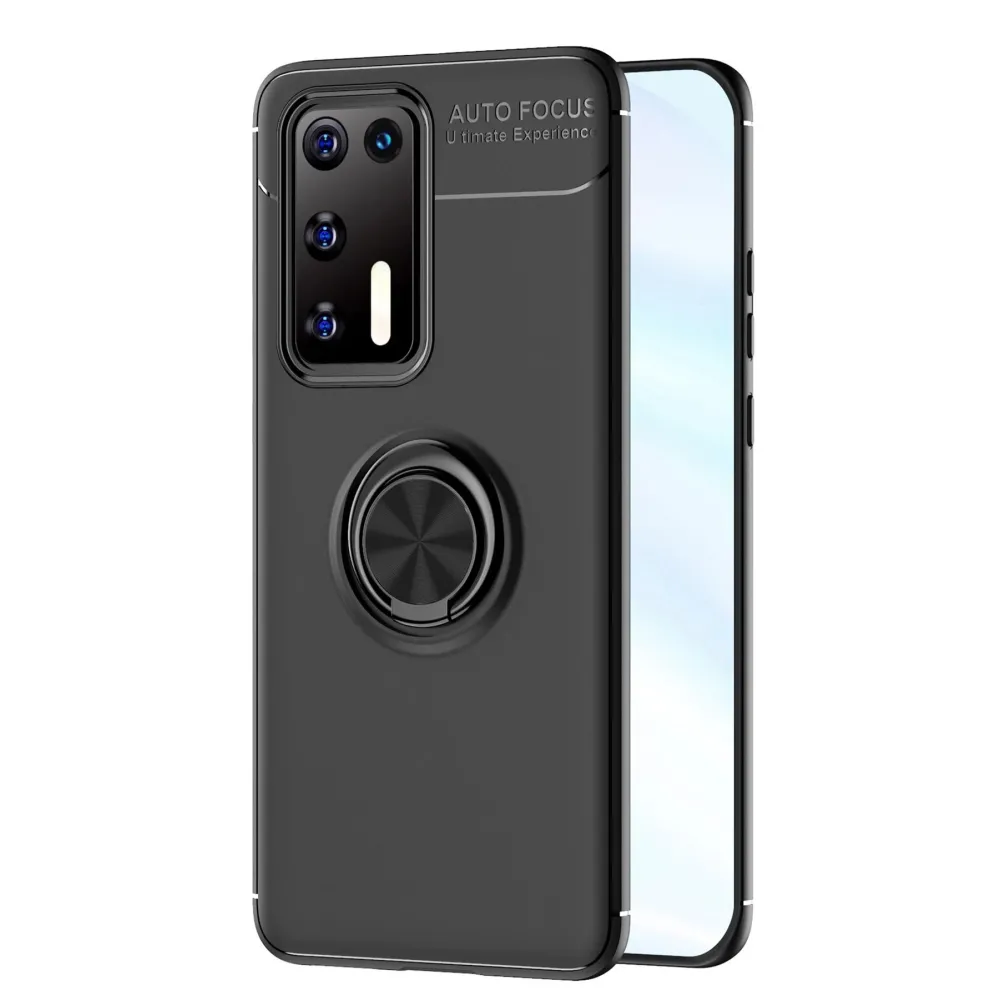 Newface Huawei P40 Kılıf Range Yüzüklü Silikon - Siyah