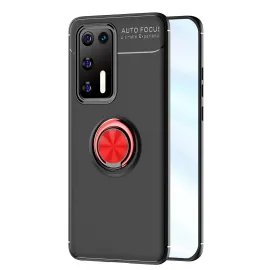 Newface Huawei P40 Kılıf Range Yüzüklü Silikon - Siyah-Kırmızı