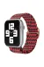 Newface Apple Watch 38mm Star Kordon - Zigzag Kırmızı-Siyah