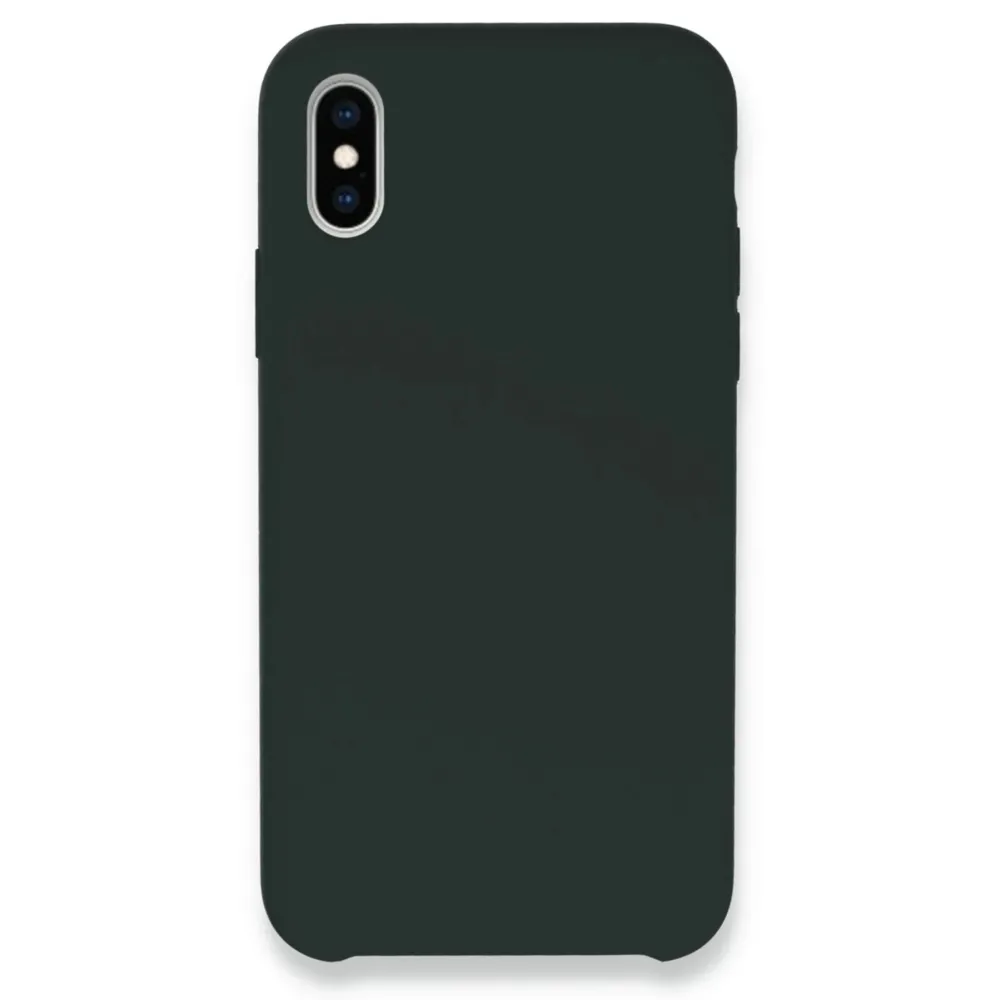 Newface Iphone Xs Max Kılıf Lansman Legant Silikon - Koyu Yeşil