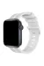 Newface Apple Watch 38mm KR408 Çizgili Silikon Kordon - Beyaz