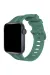 Newface Apple Watch 38mm KR408 Çizgili Silikon Kordon - Yeşil