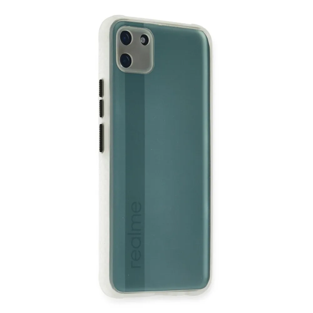 Newface Realme C11 Kılıf Miami Şeffaf Silikon - Şeffaf