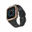 Newface Apple Watch 42mm KR401 Silikon Kordon - Siyah-Rose