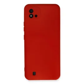 Newface Realme C11 2021 Kılıf Nano Içi Kadife Silikon - Kırmızı