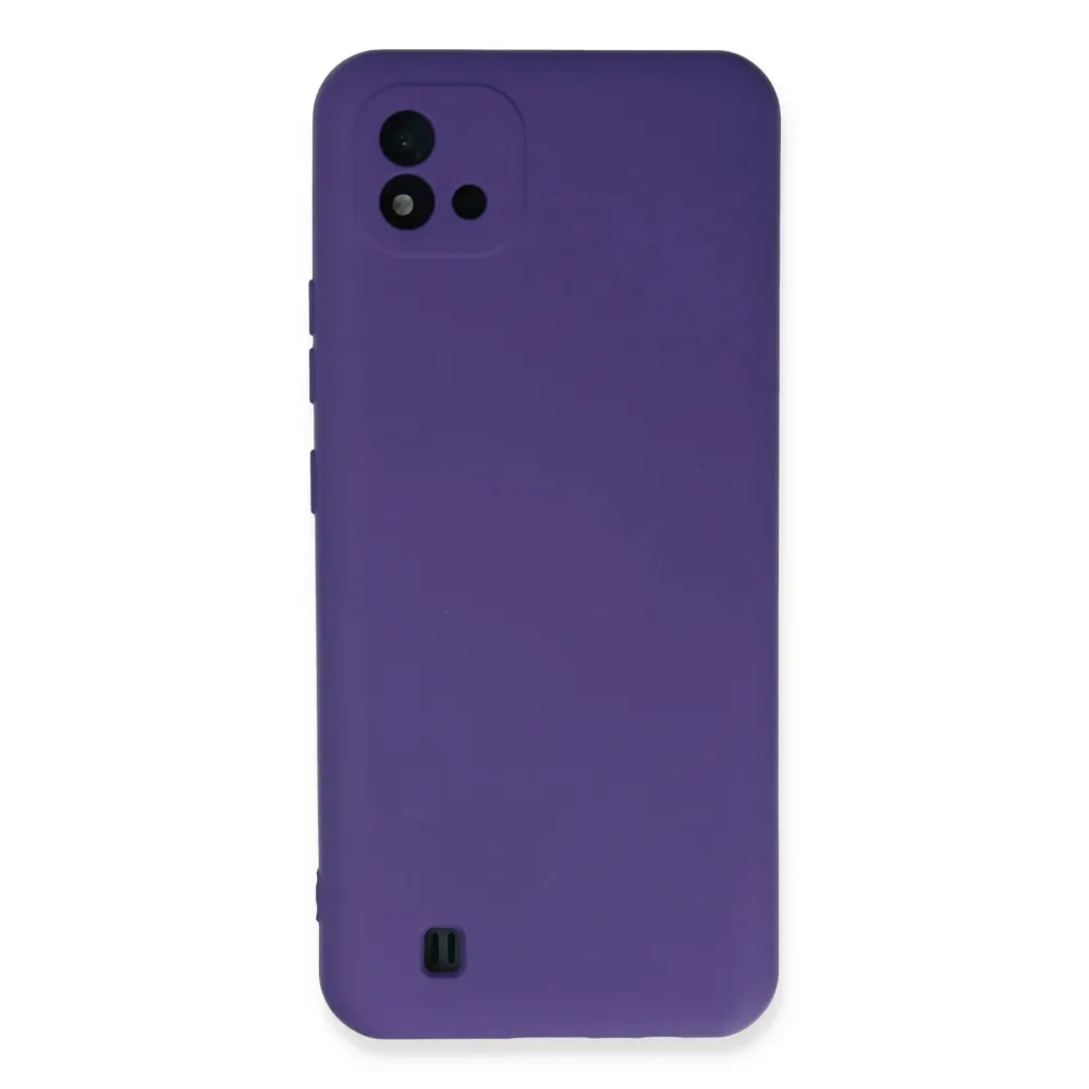 Newface Realme C11 2021 Kılıf Nano Içi Kadife Silikon - Mor