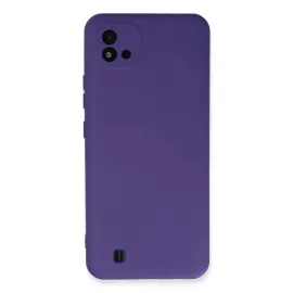 Newface Realme C11 2021 Kılıf Nano Içi Kadife Silikon - Mor