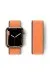 Newface Apple Watch 38Mm Hasırlı Cırtcırtlı Kordon - Lacivert-Turuncu