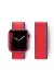 Newface Apple Watch 38Mm Hasırlı Cırtcırtlı Kordon - Lacivert-Kırmızı