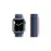 Newface Apple Watch 38Mm Hasırlı Cırtcırtlı Kordon - Siyah-Mavi