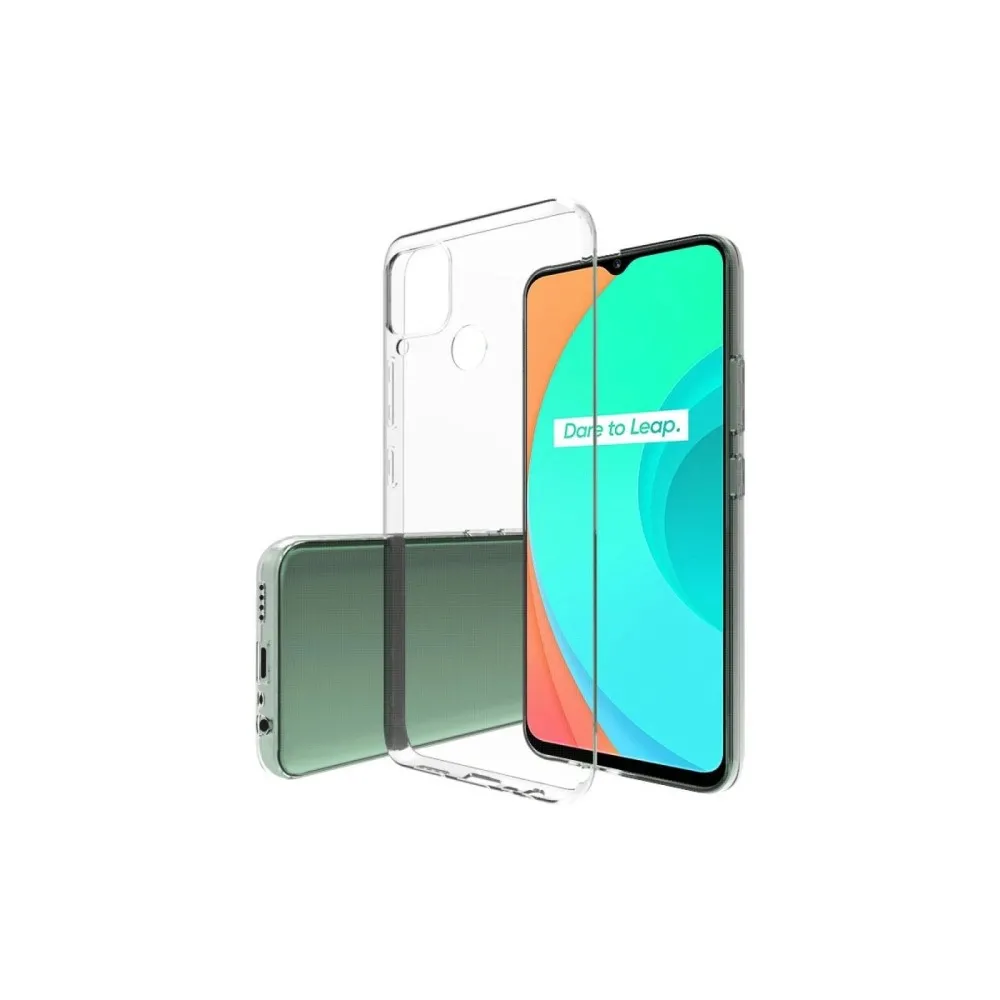 Newface Realme C15 Kılıf Lüx Şeffaf Silikon