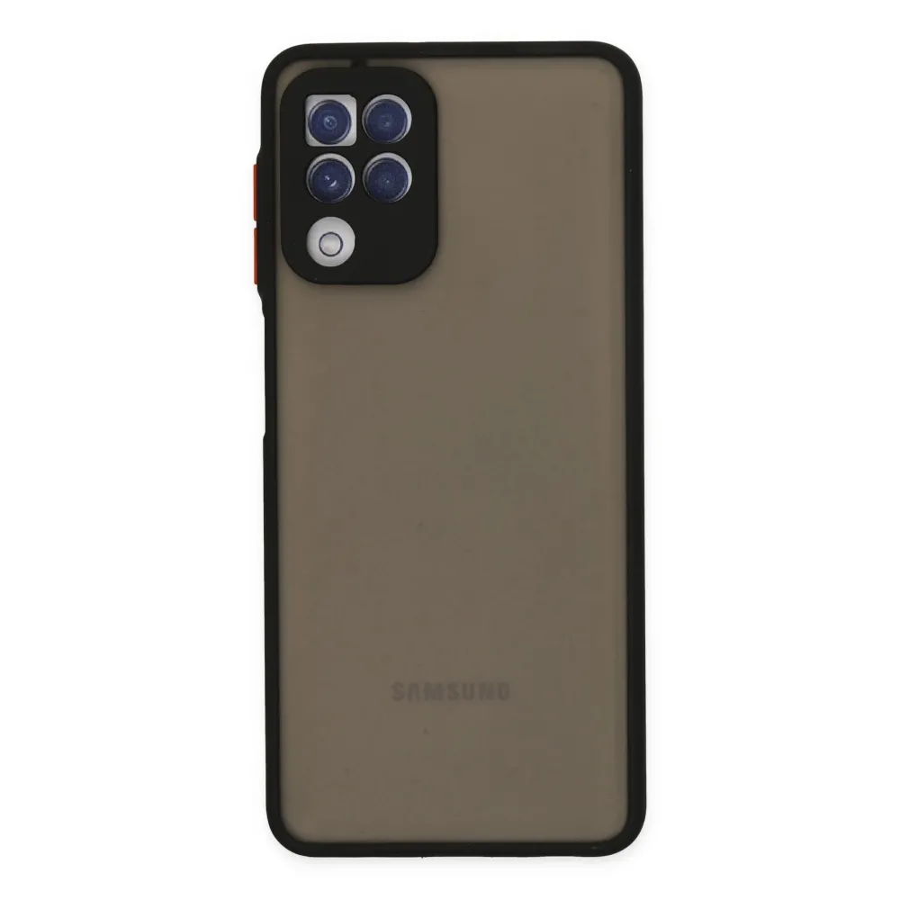 Newface Samsung Galaxy A22 Kılıf Montreal Silikon Kapak - Siyah