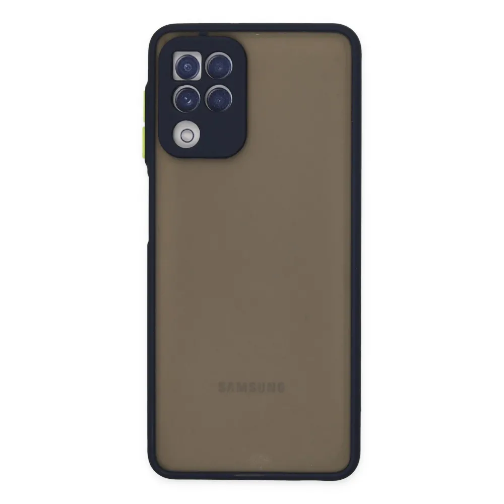 Newface Samsung Galaxy A22 Kılıf Montreal Silikon Kapak - Lacivert