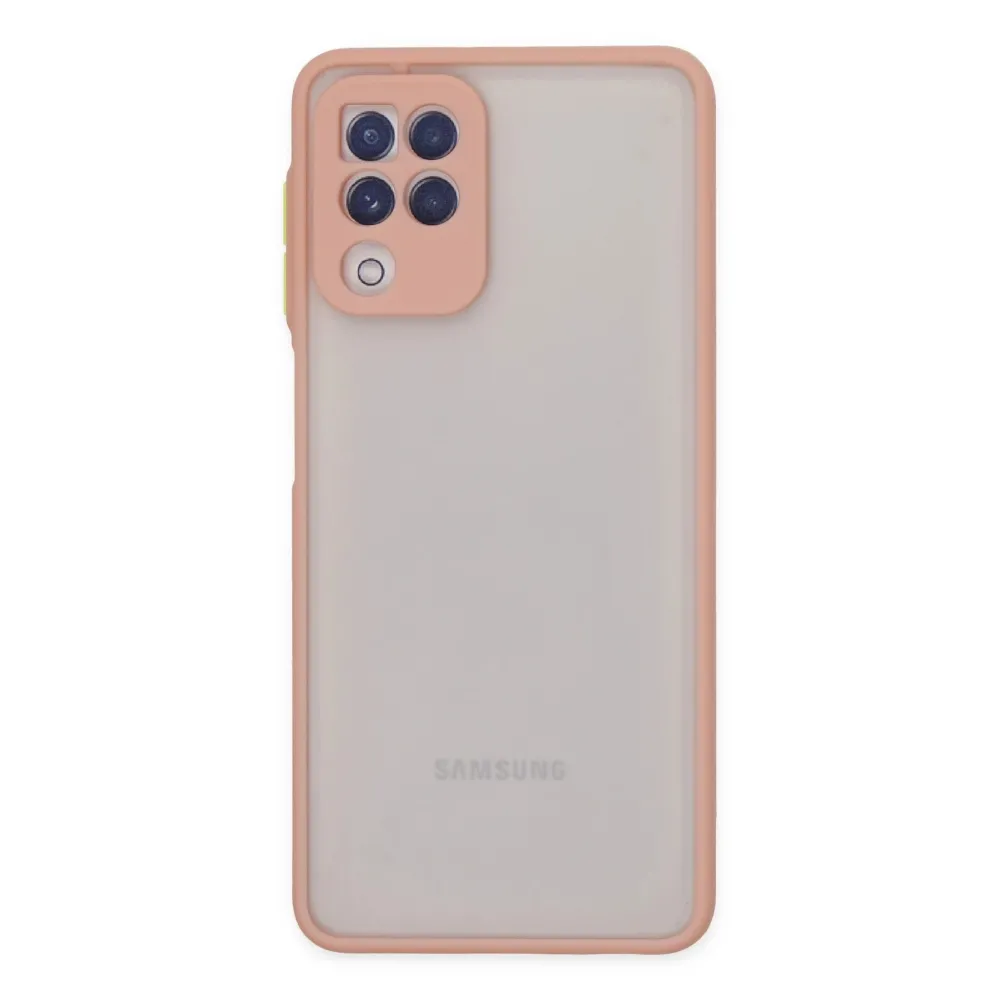 Newface Samsung Galaxy A22 Kılıf Montreal Silikon Kapak - Pembe