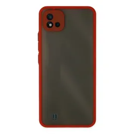 Newface Realme C11 2021 Kılıf Montreal Silikon Kapak - Kırmızı