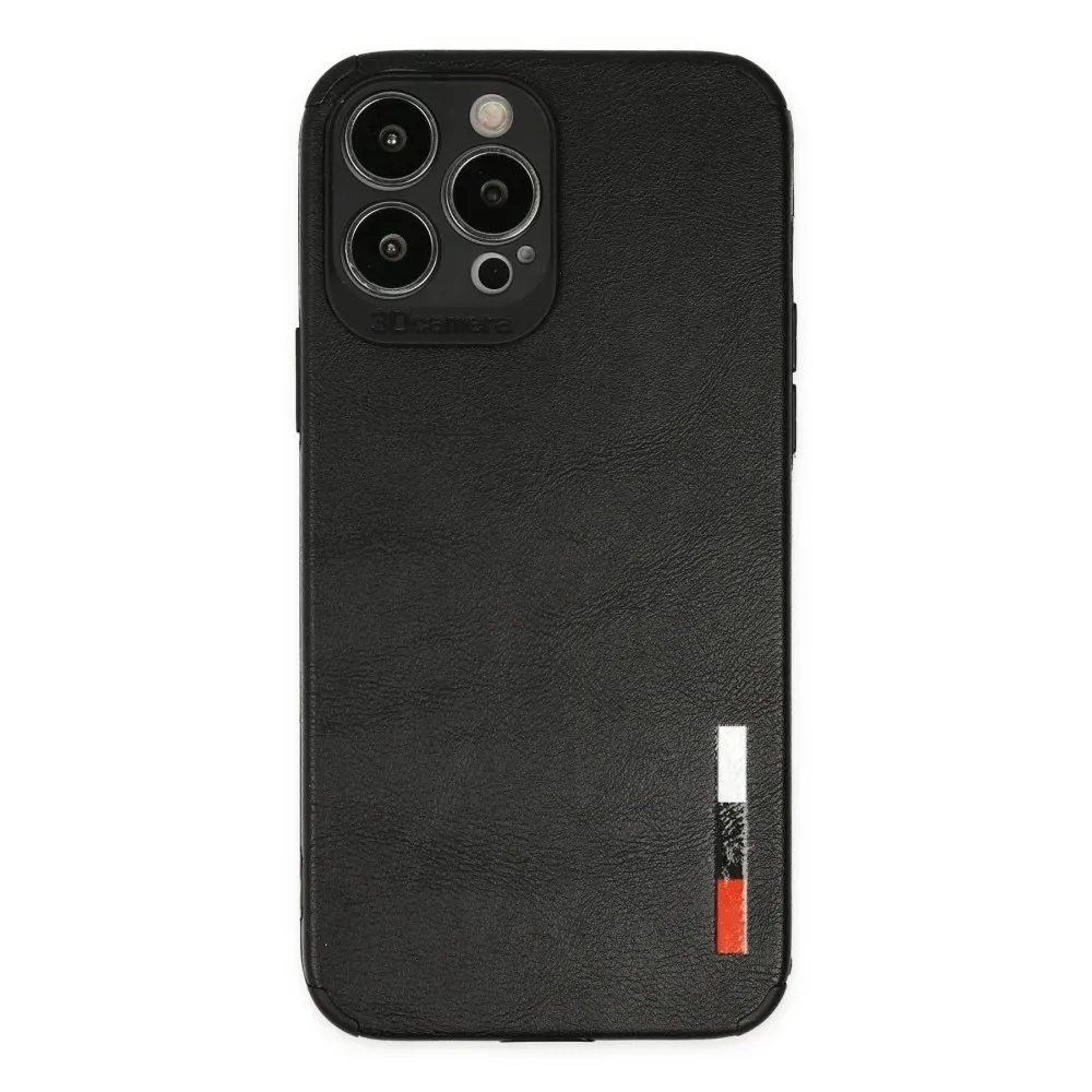 Newface Iphone 13 Pro Kılıf Loop Deri Silikon - Siyah