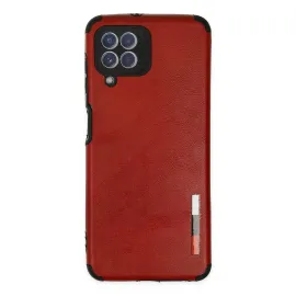 Newface Samsung Galaxy A22 Kılıf Loop Deri Silikon - Kırmızı