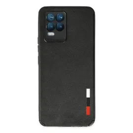 Newface Realme 8 Kılıf Loop Deri Silikon - Siyah
