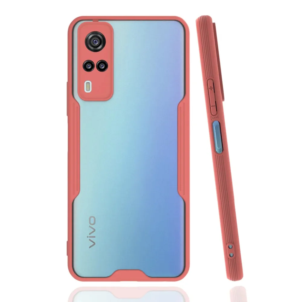 Newface Vivo Y53S Kılıf Platin Silikon - Pembe