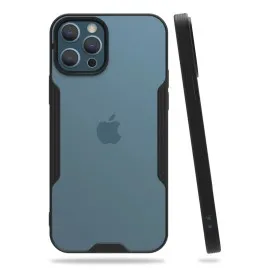 Newface Iphone 12 Pro Max Kılıf Platin Silikon - Siyah