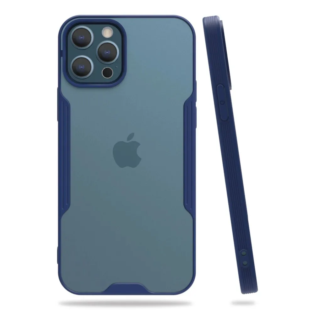 Newface Iphone 12 Pro Max Kılıf Platin Silikon - Lacivert