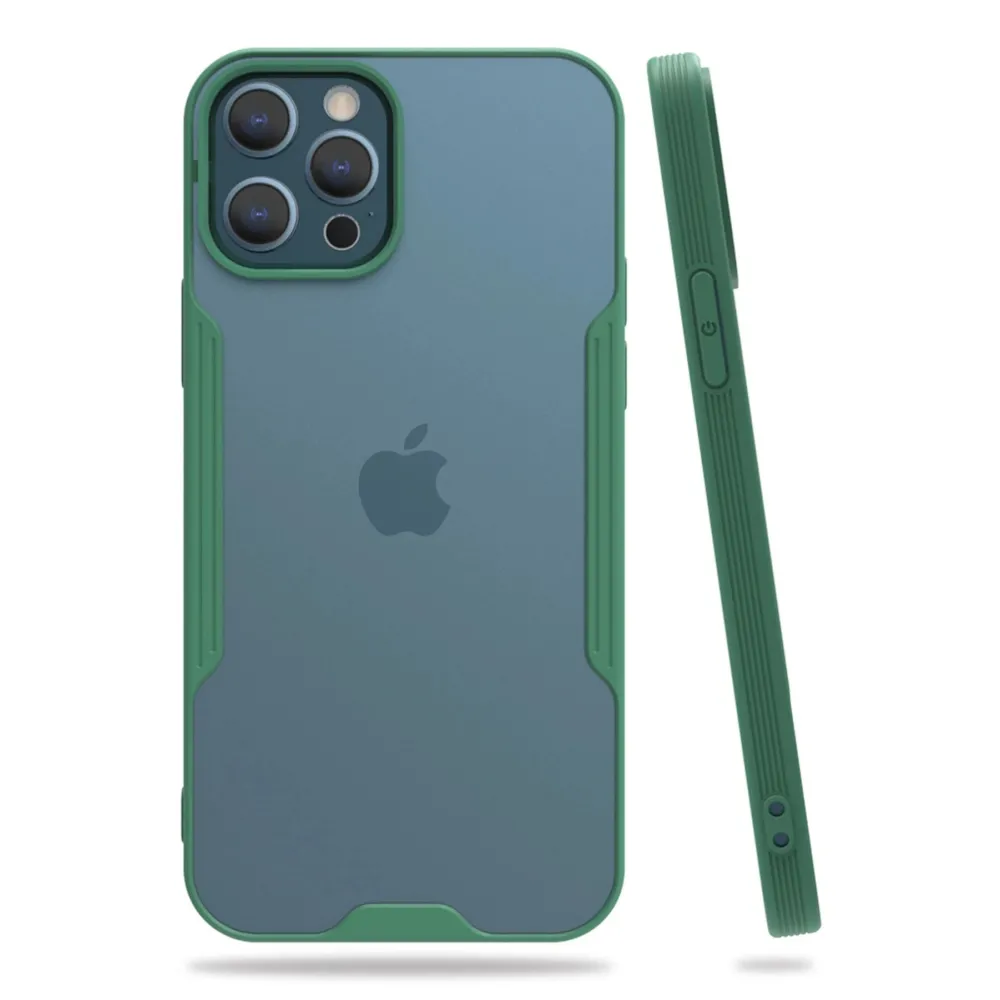 Newface Iphone 12 Pro Max Kılıf Platin Silikon - Yeşil