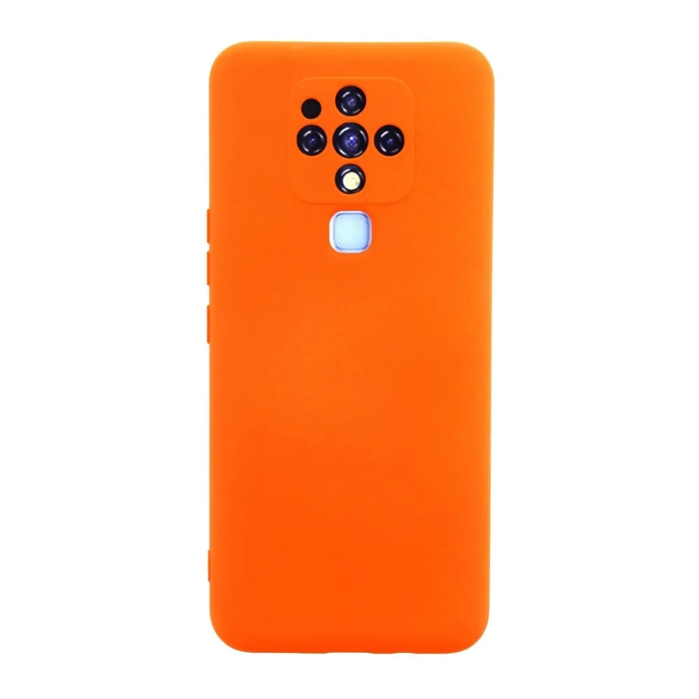 Newface Tecno Camon 16 Kılıf Nano Içi Kadife Silikon - Turuncu