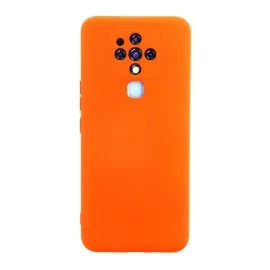 Newface Tecno Camon 16 Kılıf Nano Içi Kadife Silikon - Turuncu