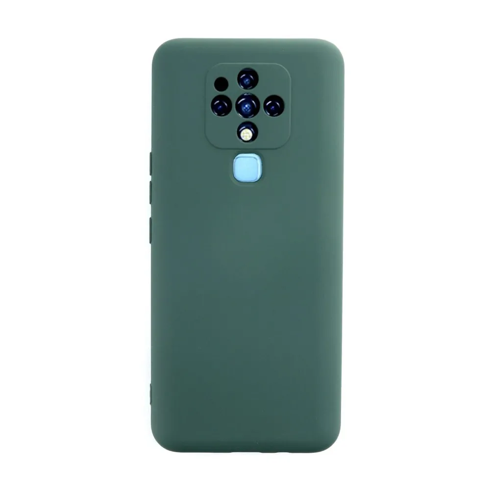 Newface Tecno Camon 16 Kılıf Nano Içi Kadife Silikon - Koyu Yeşil