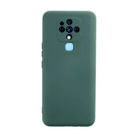 Newface Tecno Camon 16 Kılıf Nano Içi Kadife Silikon - Koyu Yeşil